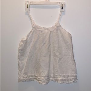 All white designed old navy tank top